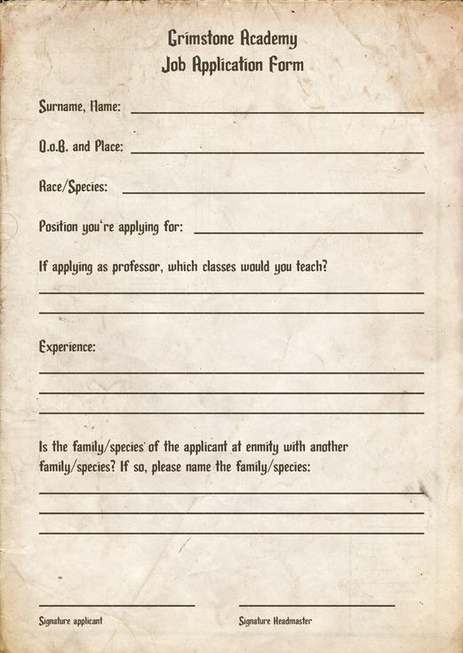 job application form